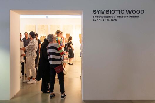 Symbiotic Wood, Exhibition, Karola Dierichs et. al., Kunstgewerbemuseum, _matter Festival 2025. Photo: Richard Ley
