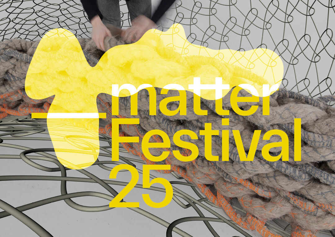 Entangled – Architectural Yarns and Structural Textiles. Photo: Michelle Mantel, adapted with drawing: Natalija Miodragović, 2025
