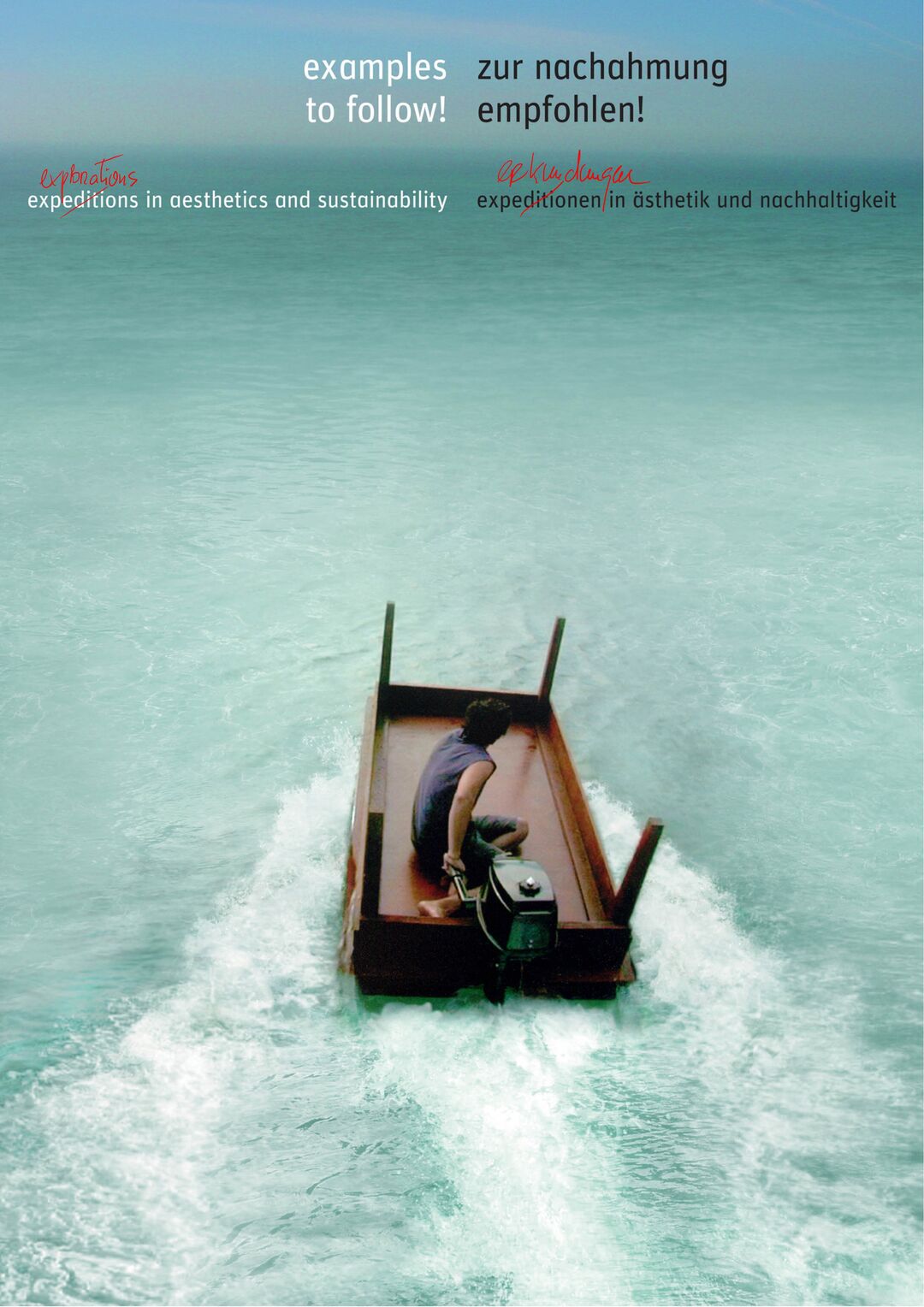 Keyvisual Exhibition »Zur Nachahmung empfohlen«, Berlin, Uferhallen Wedding May to June 2023. Copyright: Jennifer Allora​ ​u​n​d​ ​Guillermo Calzadilla, from »U​n​d​e​r​ Discussion«, 2​0​0​4​/2​0​0​5​, c​o​u​r​t​e​s​y​ ​t​h​e​ ​a​r​t​i​s​t​s, adapted by ​a​n​s​c​h​l​a​e​g​e​.​d​e​
