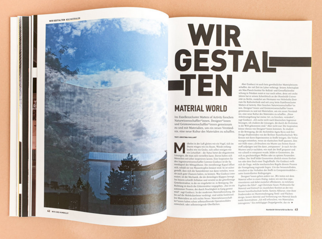 »Wir sind Humboldt«. Image brochure of Humboldt-Universität zu Berlin. Fotos: Matthias Heyde, Grafic Design: Weserloh Media. Copyright: Humboldt-Universität zu Berlin
