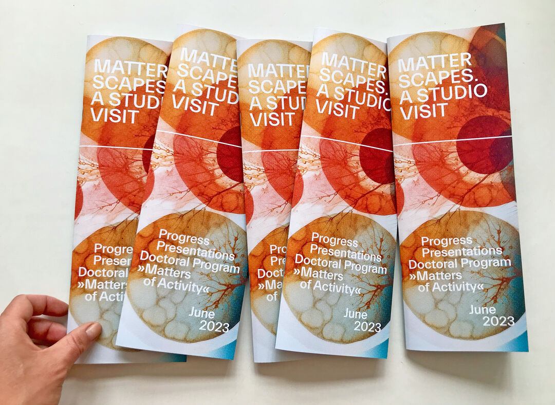 Brochures, doctoral presentations 2023. Layout: Ada Favaron. Project coordination: Franziska Wegener
