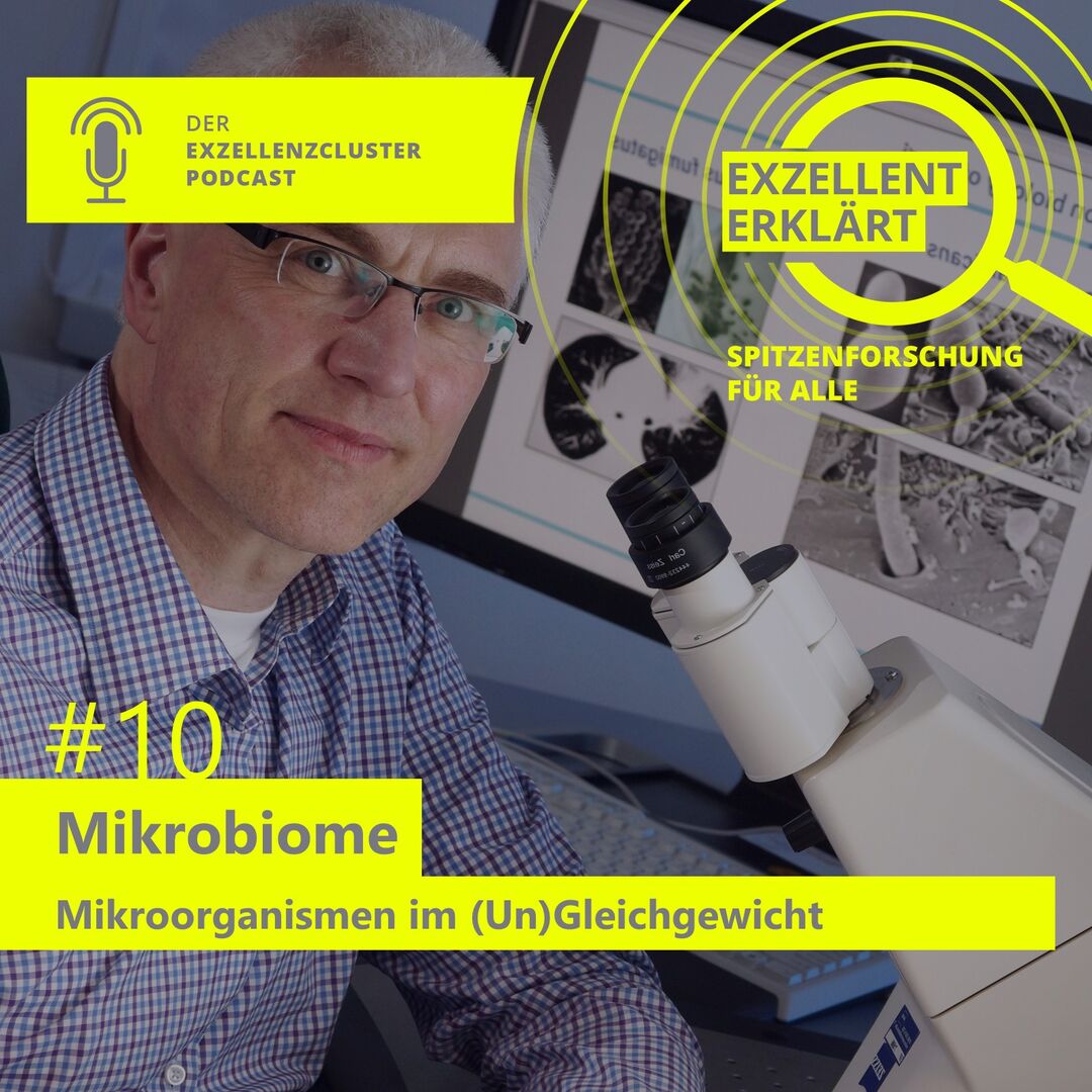 Podcast »Exzellent erklärt«, Episode 10: »Mikrobiome«. Copyright: Balance of the Microverse Jena & Exzellent erklärt
