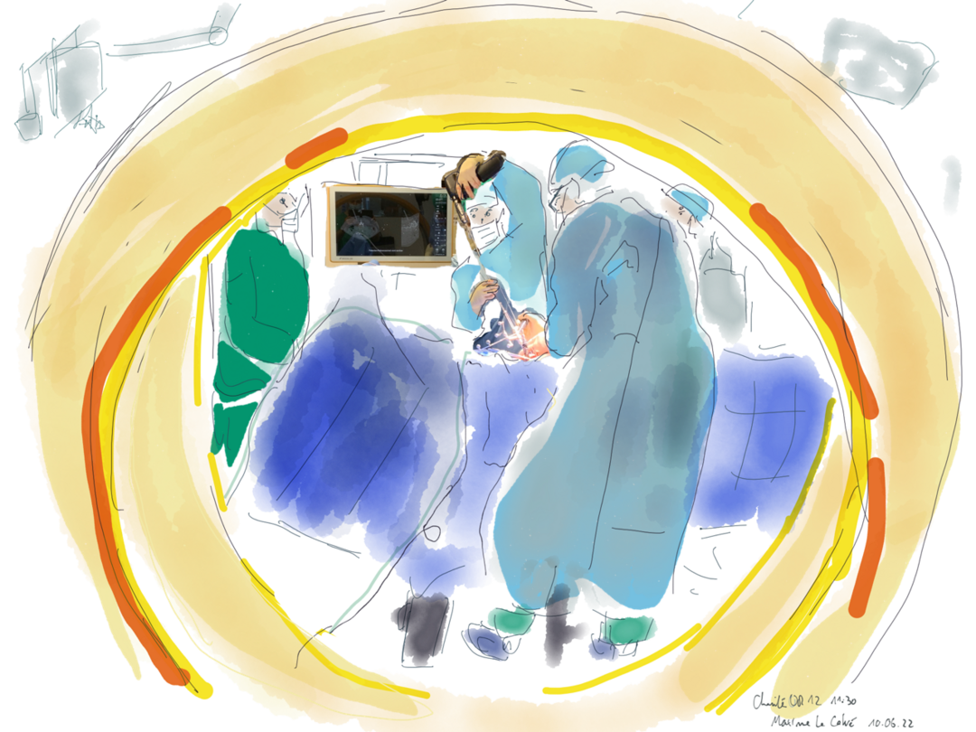 Sketching brains. Copyright: Maxime Le Calvé
