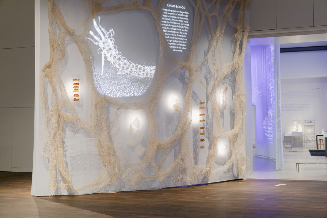 »Active Curtain Project« at the exhibition »After Nature« at Humboldt Lab. Copyright: Matters of Activity, Humboldt-Universität zu Berlin
