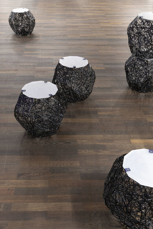 »Stone Web« (Design: Idalene Rapp and Natasha Unger) at the exhibition »After Nature« at Humboldt Lab (Humboldt-Universität zu Berlin). Copyright: Matters of Activity, Humboldt-Universität zu Berlin
