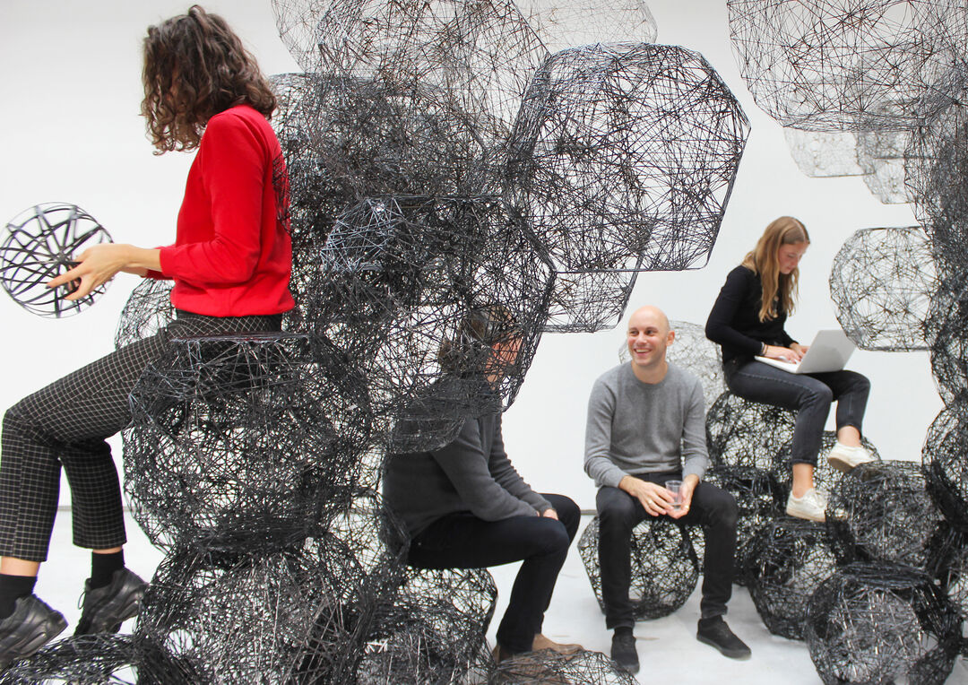Stone Web – Spatial module system made from basalt fibre at the weissensee academy of art berlin (Idalene Rapp, Natascha-Katharina Unger, Christiane Sauer). Copyright: weissensee academy of art berlin, I. Rapp, N. Unger

 
