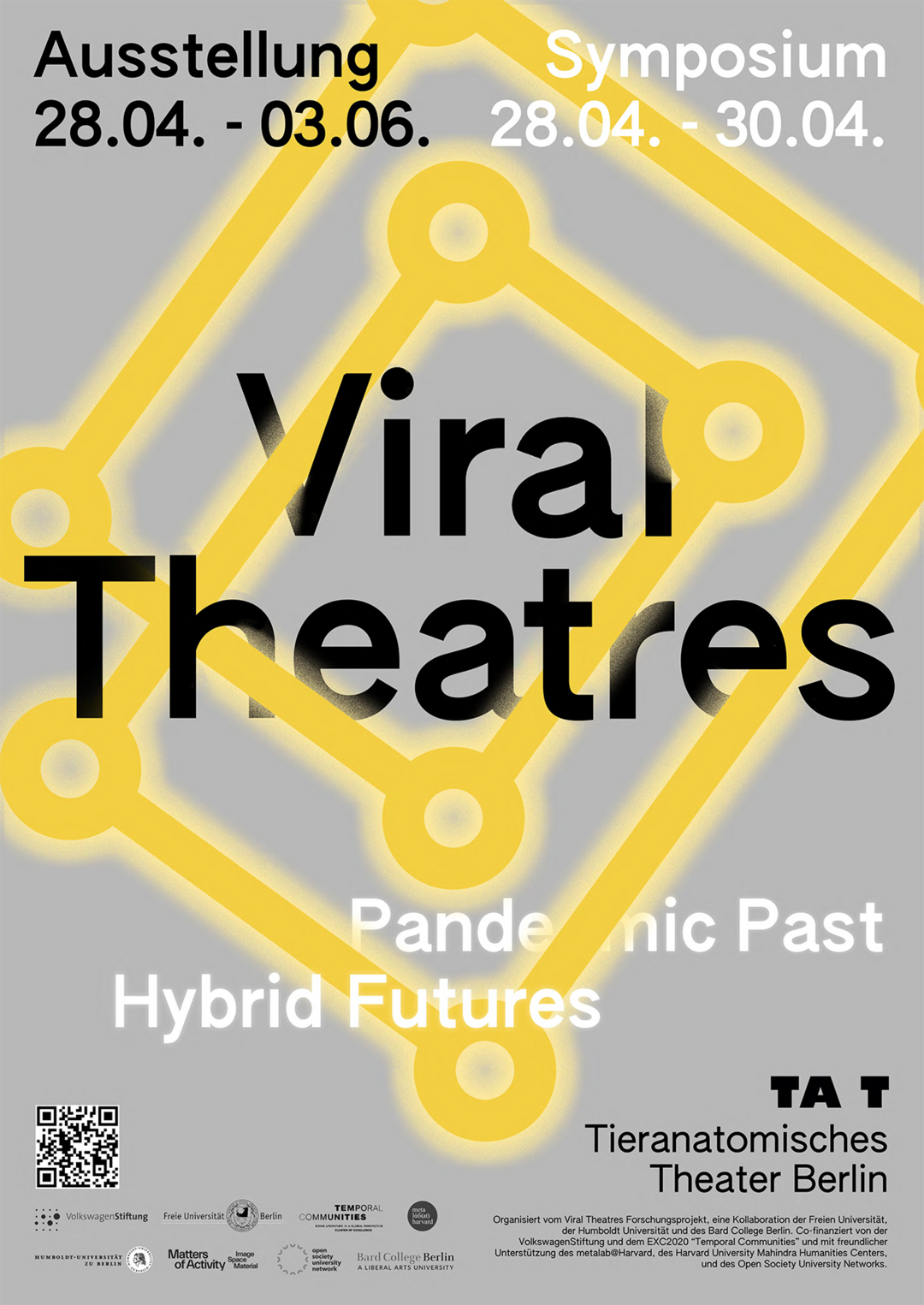 Poster »Viral Theatres: Pandemic Past/Hybrid Futures«. Copyright: Francesca Sciarmella
