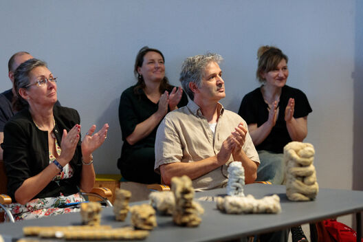Entangled – Architectural Yarns and Structural Textiles, Workshop, Maxie Schneider, Natalija Miodragović & Christiane Sauer, Deutsches Architektur Zentrum, ＿matter Festival 2025. Photo: Benjamin Renter
