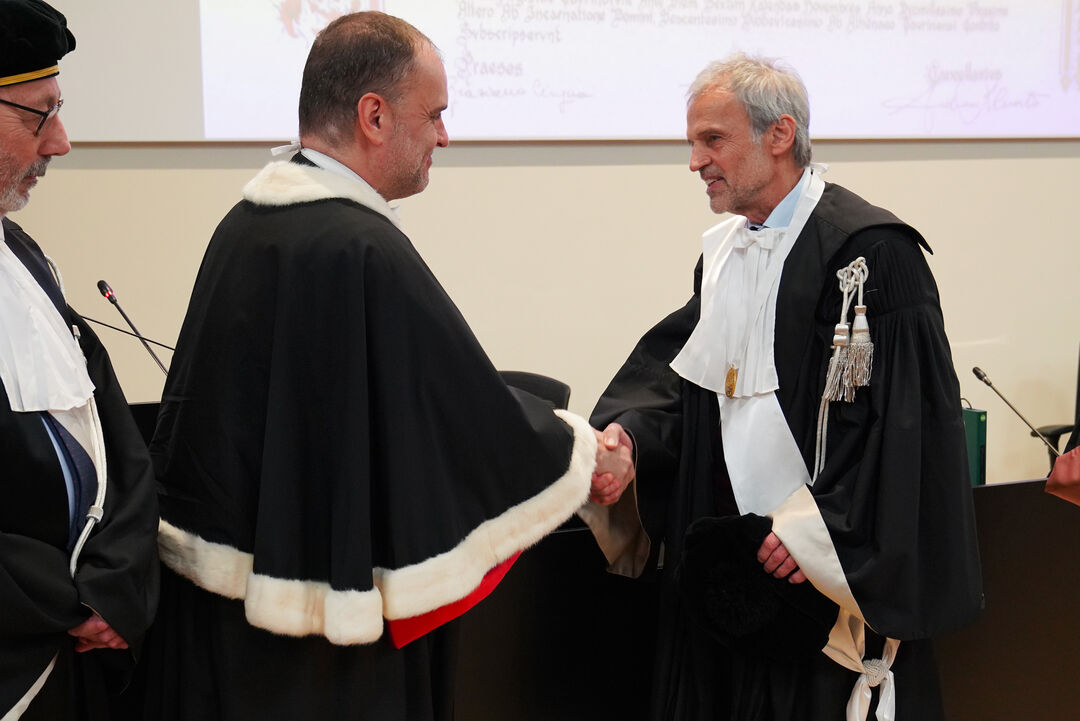 Award of an honorary doctorate from the University of Turin to Professor Horst Bredekamp, October 2022. Copyright: Federico Vercellone, Turin.
