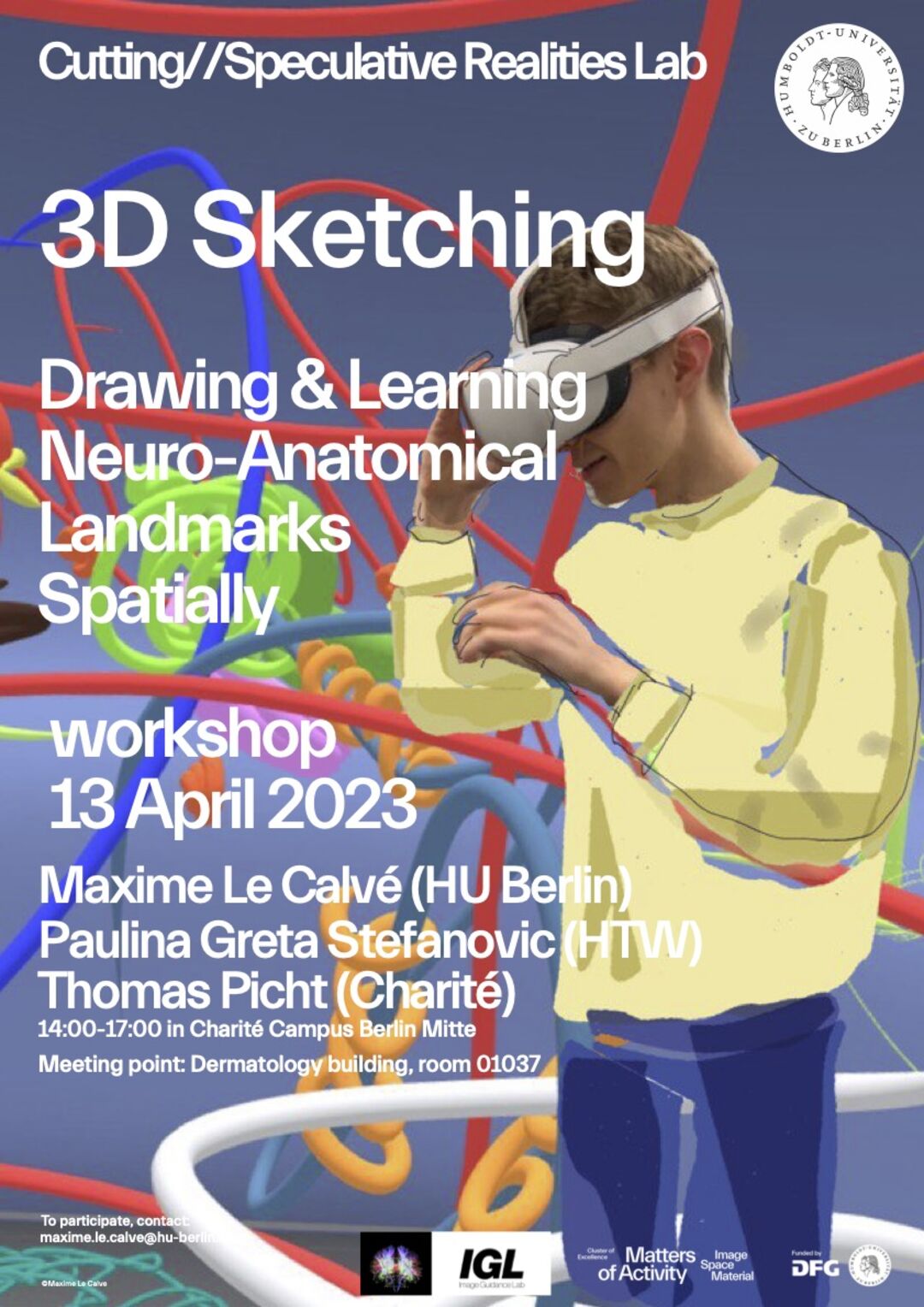 Poster Workshop 3D Sketching, 2023, Image: Maxime Le Calvé. Copyright: Matters of Activity
