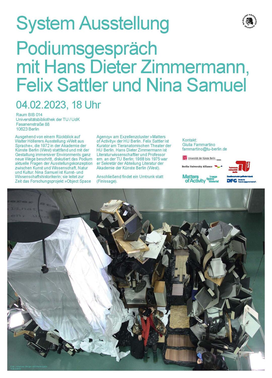 Poster »System Ausstellung«. Foto: Johannes Berger. Layout: NODE adapted by Marie-Luise Trabandt
